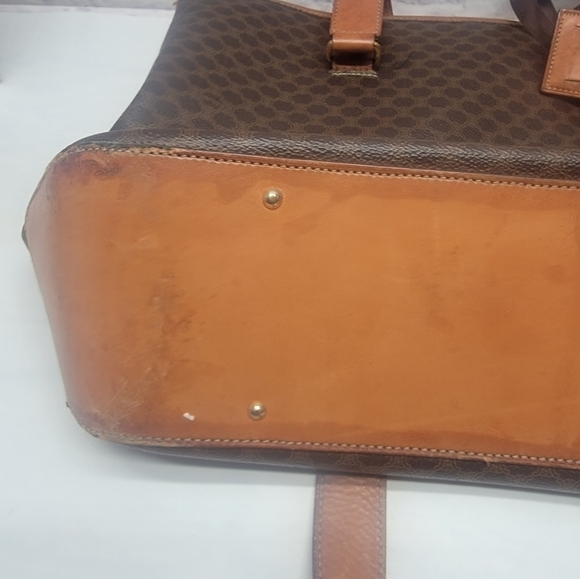 CELINE Women's Macadam Vintage Monogram Tote Bag M94 PVC Brown Good Condition - Picture 10 of 10